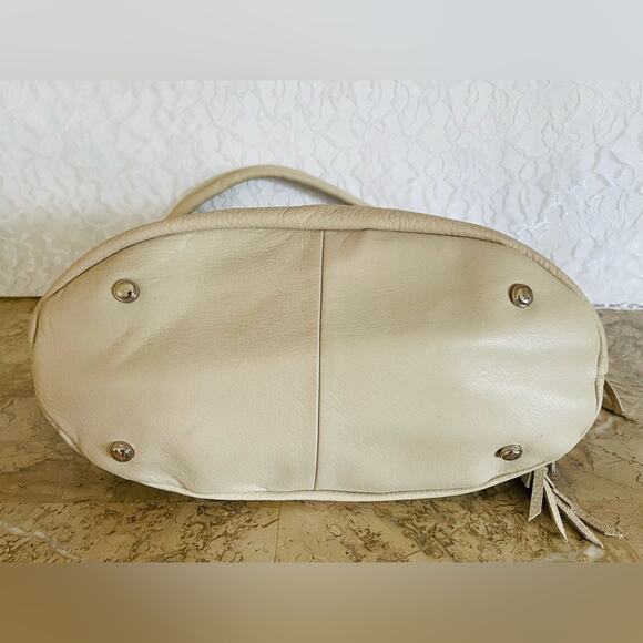 NWT B. Makowsky stone leopard bucket hobo tote shoulder bag - Picture 6 of 10